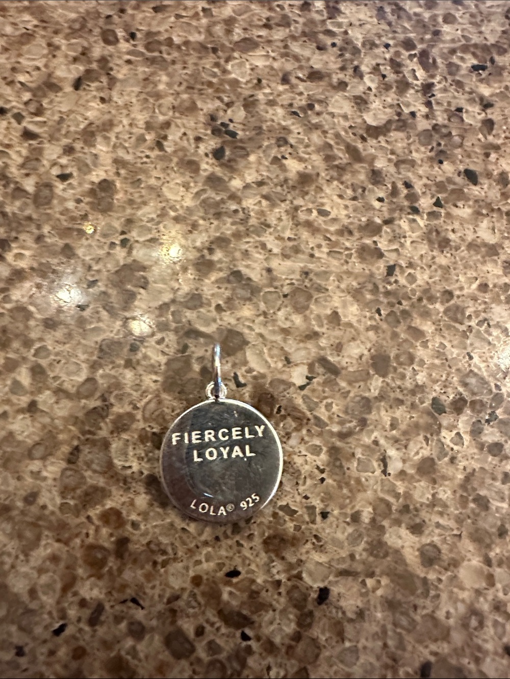LOLA and Co Love Paw Print Round Charm - Silver Tone size small - Picture 2 of 2